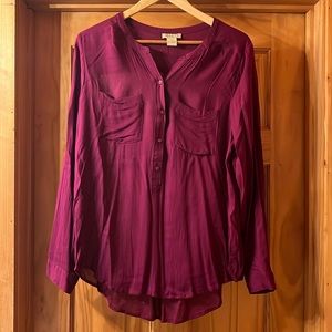 Lucky Brand fuscia blouse